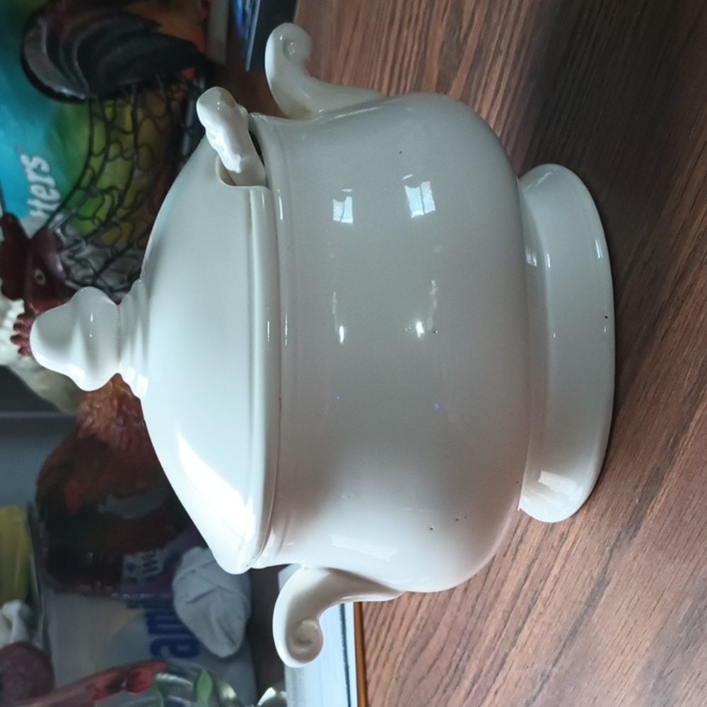 Small white soup tureen made in Japan. Moving offers appreciated.